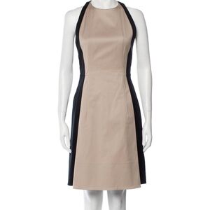 Akris Punto A-Line Dress tan/black-size 6